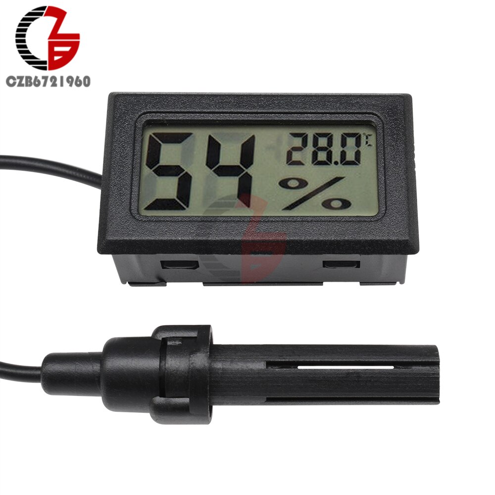1.5M Mini LCD Digital Thermometer Hygrometer Temperature Humidity Moisture Sensor Meter Indoor Thermal Tester Detector Monitor