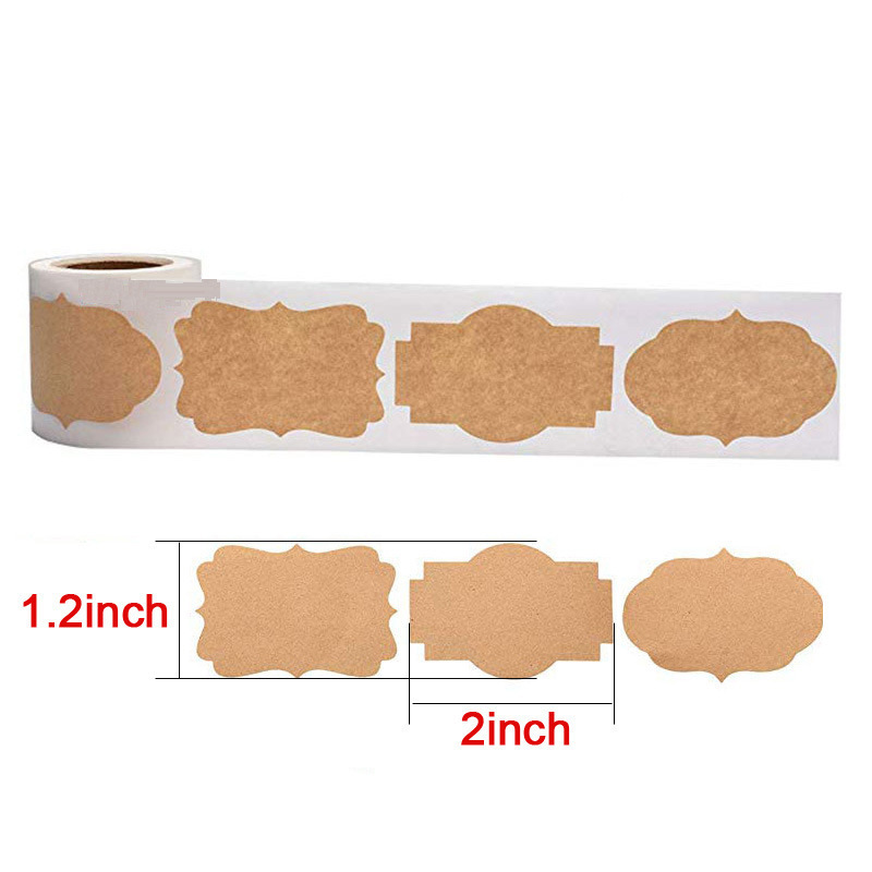 WALTTER HEIGOO 100 Etichette Adesive Kraft: Per Barattoli, Cucina, Baking E Craft (10 Fogli) - 3
