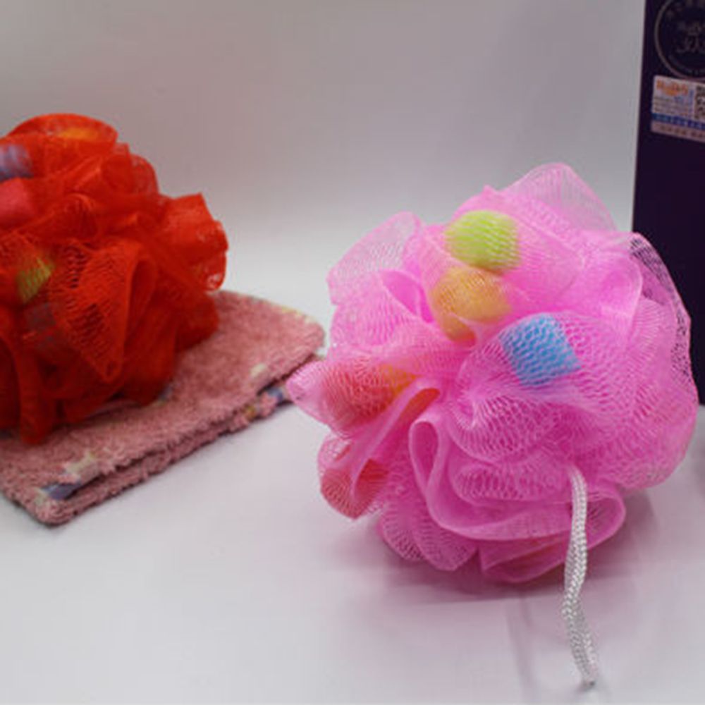 Body Cleaning Bubble Shower Flower Soft Sponge Bath Ball Nylon Scrubber Loofah