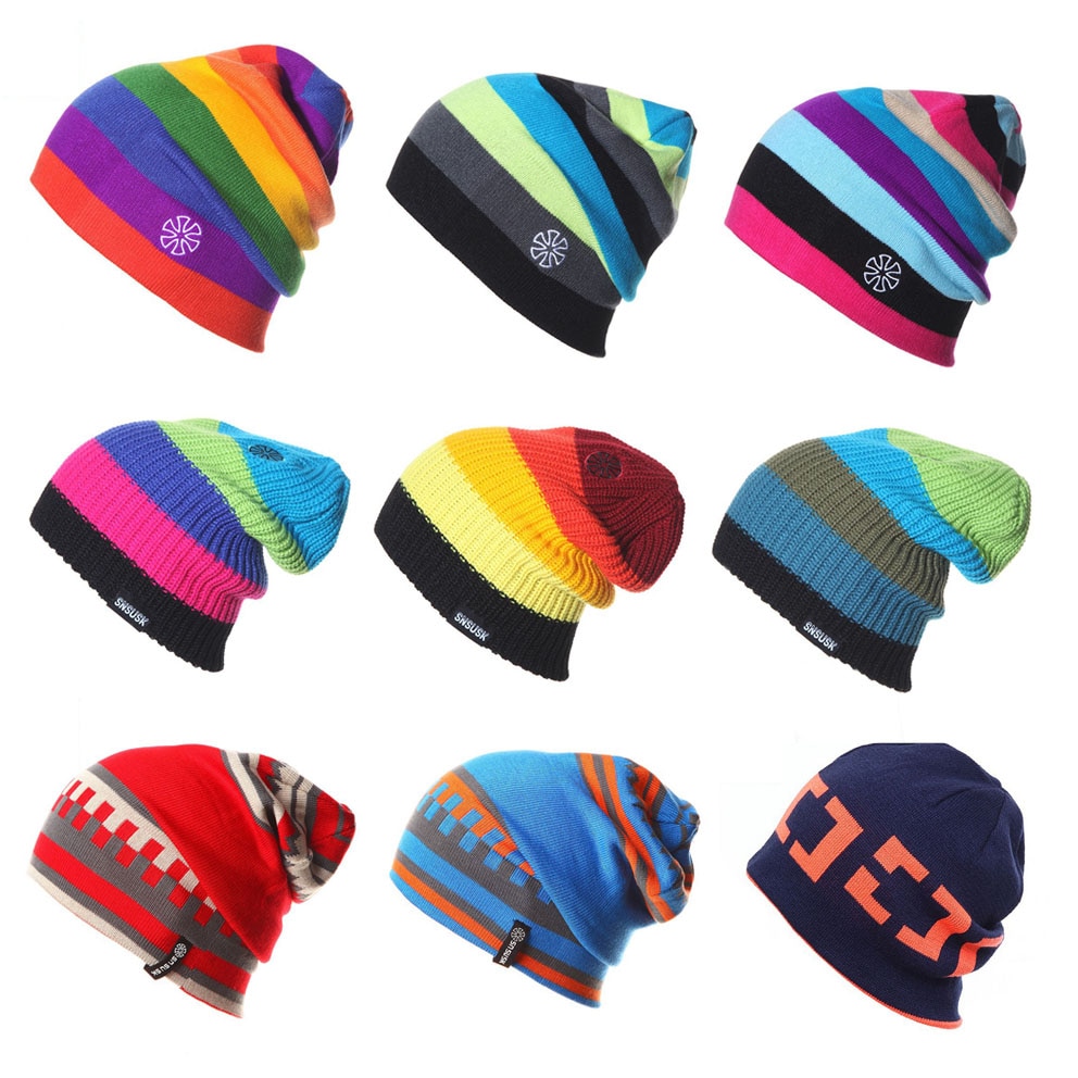 Unisex Brand Hats Men Women Warm Winter Knitting Skating Cap Men ski Hat Turtleneck Cap Gorro