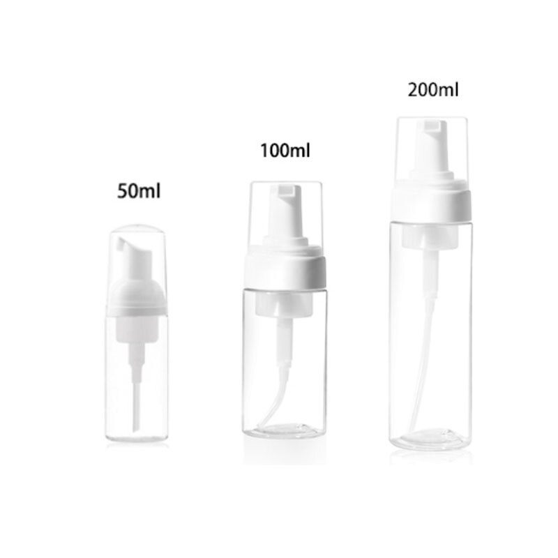 50/100/150/200Ml Schuim Fles Plastic Schuim Pomp Fles Lege Gezicht Wimpers Cosmetische Fles Cleaner zeepdispenser: 50ml 100ml 200ml