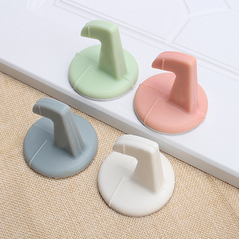 Siliconen deurstop veiligheid voor baby toilet muur absorptie perforatie deurhaak anti-botsing deurstop