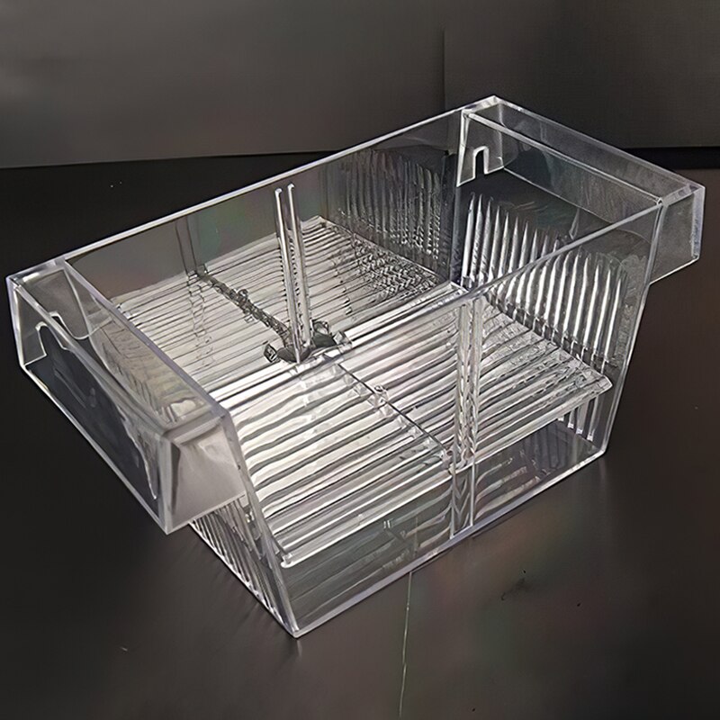 Transparent Acrylic ABS Isolation Fish Breeding Box With Suction Cups Aquarium Tank Clownfish Shrimp Hatchery Mini House