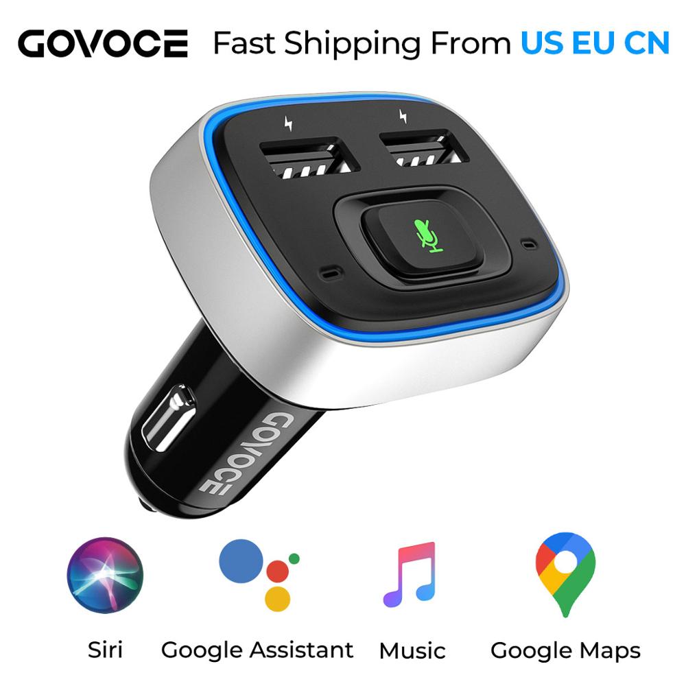 GoVoCE Bluetooth Auto Ladegerät Mit Siri & Google Voice Control Drahtlose Auto Ladegerät USB Schnelle Usb-chargeres Für Telefon