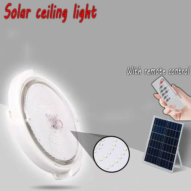 Luz LED de techo Solar de 60/500W, lámpara colgante de energía Solar para interiores y exteriores con línea de luz de pasillo para decoración de jardín: 31-40 W