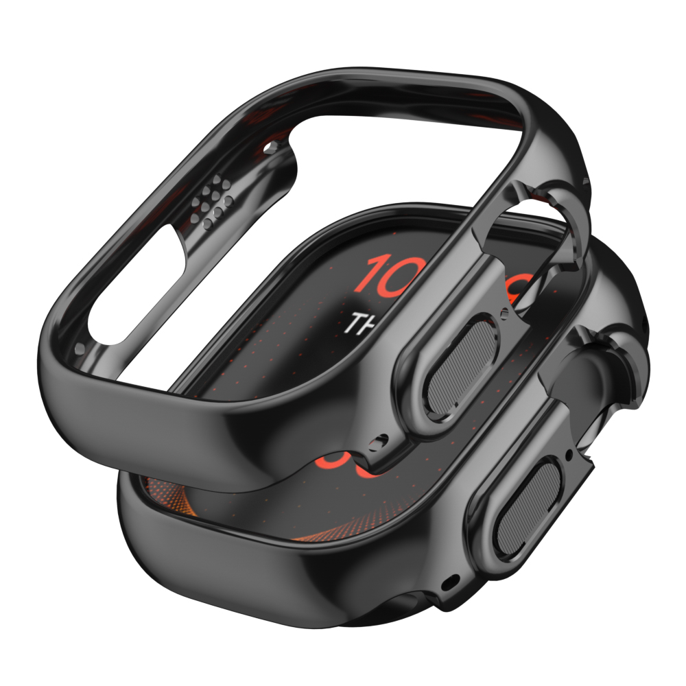 Hoesje Voor Apple Watch Ultra 2 49Mm 9 8 7 45Mm 41Mm Harde Pc Beschermhoes Holle Frame Iwatch Serie 6 Se 5 4 4 44Mm 42Mm 40Mm: Black / 2-3.9 Inches