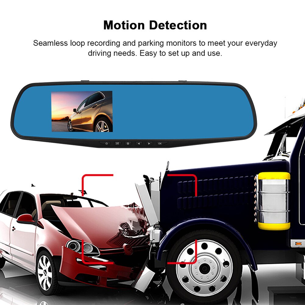 Dash Cam Lcd-scherm 110 ° Groothoek Rijden Auto Recorder Motion Dection Loop Recording Ondersteuning 32Gb Auto Dvr video Recorder