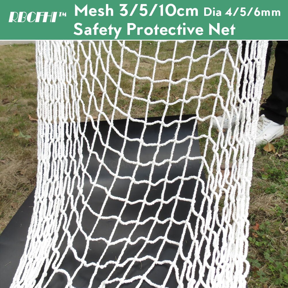 Dia 4/5/6MM Mesh 3/5/10CM Anti-Fall Safety Protective Net Garden Plant Climbing Netting Home Balcony Railing Fence Protection