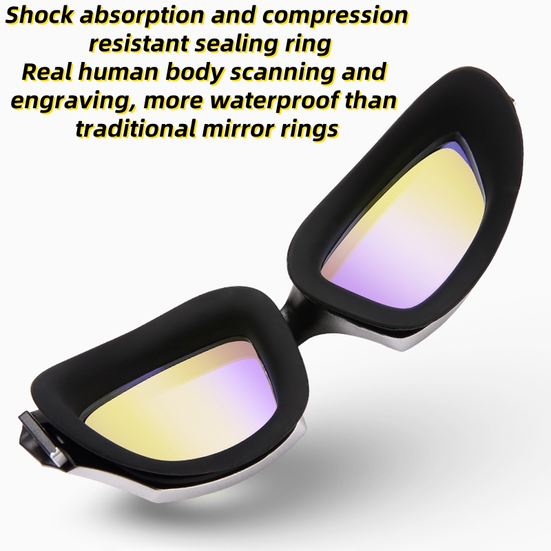 Adult swimming goggles electroplated anti fog waterproof UV resistant high-definition transparent one size fits all adjustable