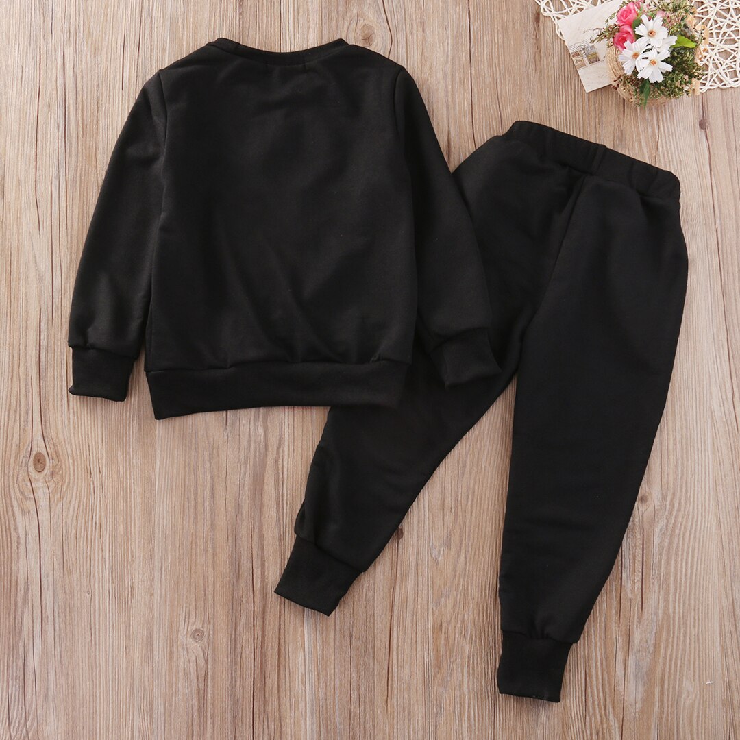 Brand Toddler Infant Kids 2PCS Girls Sequins Rose Outfits Clothes T Shirt+Long Pants Set Tracksuit Casual Set 2-7Y