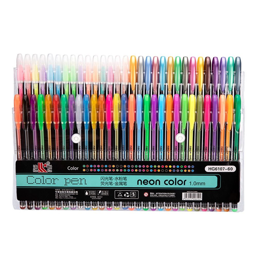 Ensemble de stylos Gel à paillettes colorées, 12 pièces, 1.0mm, stylo de couleur pour dessin, bricolage, Album, Journal, surligneur, stylo de signature