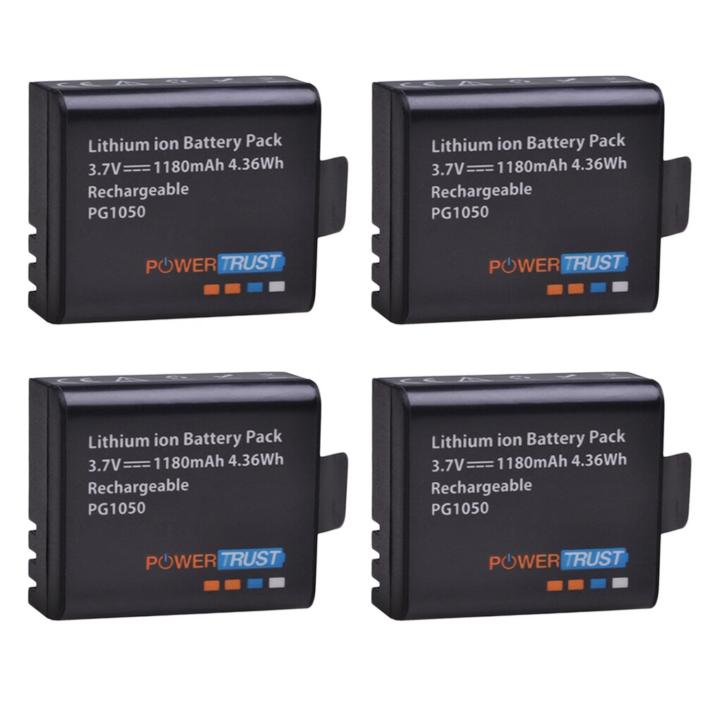 Batería PG1050 SJ4000 PG900 de 1180mAh, 3,7 V, con cargador Dual USB para SJCAM SJ5000 SJ6000 SJ8000 M10 EKEN 4K H8 H9 EK7000