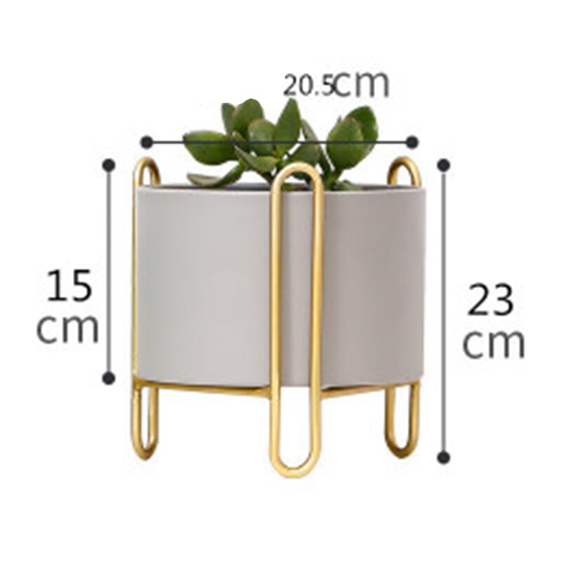 Florero de hierro forjado, soporte para maceta, contenedor de cultivo para decoración interior y exterior del Hogar