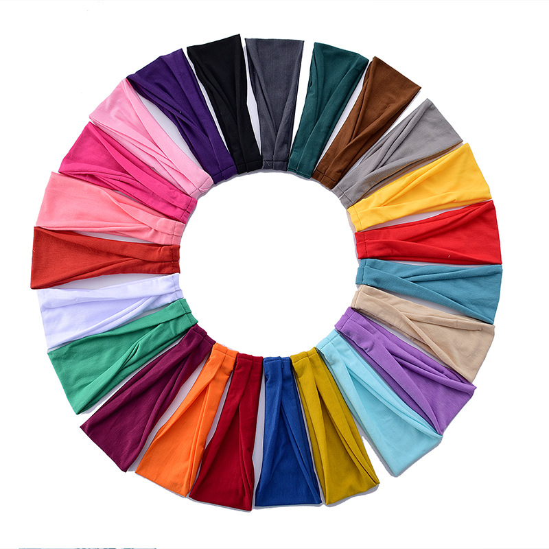 Diadema para mujer, turbante, bandas elásticas para el cabello de Color sólido, diadema para Yoga, aro para el cabello de maquillaje a la , diadema vintage, accesorios para el cabello