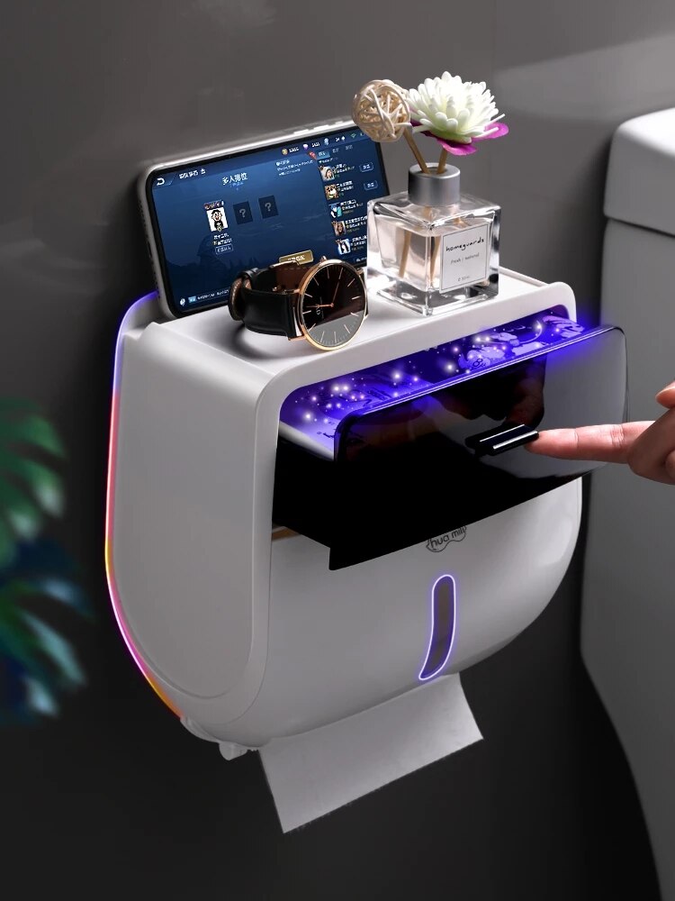 Toilet tissue box toilet rack hole-free toilet waterproof paper roll toilet paper household