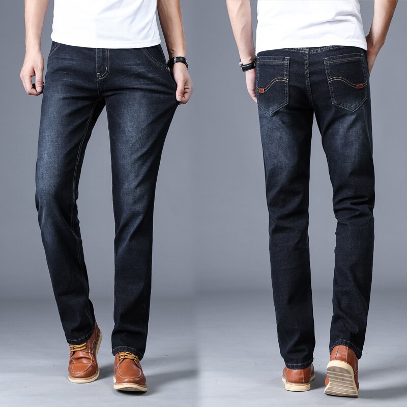 Men'S Classic Jeans Masculina Overalls Jean Homme Slim Hip Hop Pants Bretelles Pour Heren Spijkerbroek Pantalon: black  blue / 31