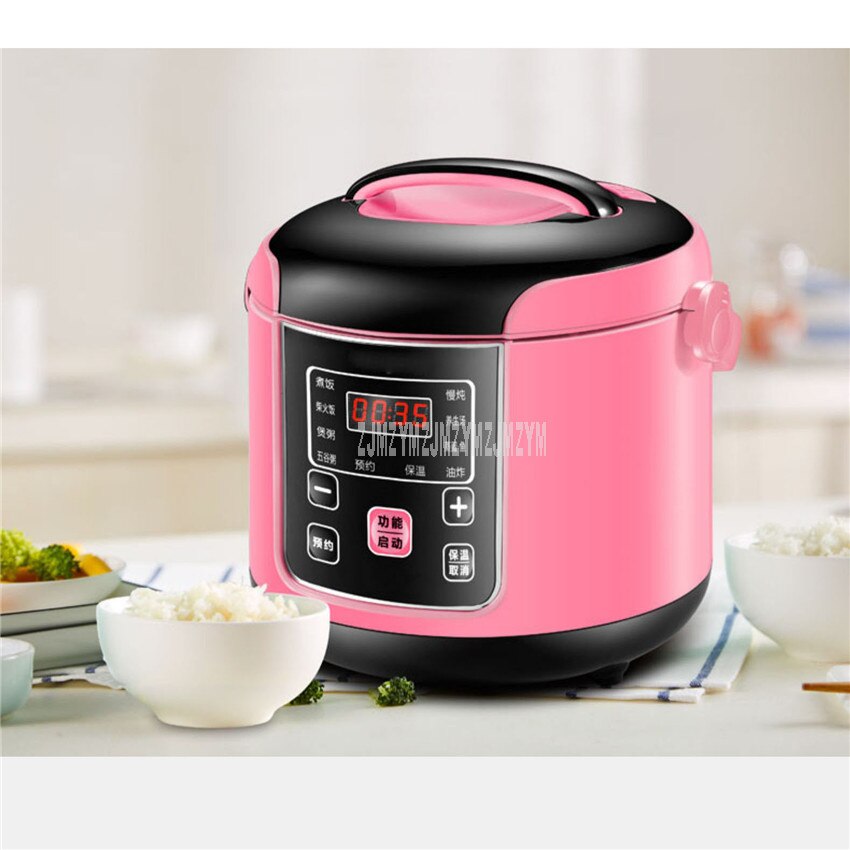 2L Mini Intelligent Electric Rice Cooker Non-stick Inner Tank 2-4 Person Household Soup Congee Rice Cooking Machine 220V Y-MFB6