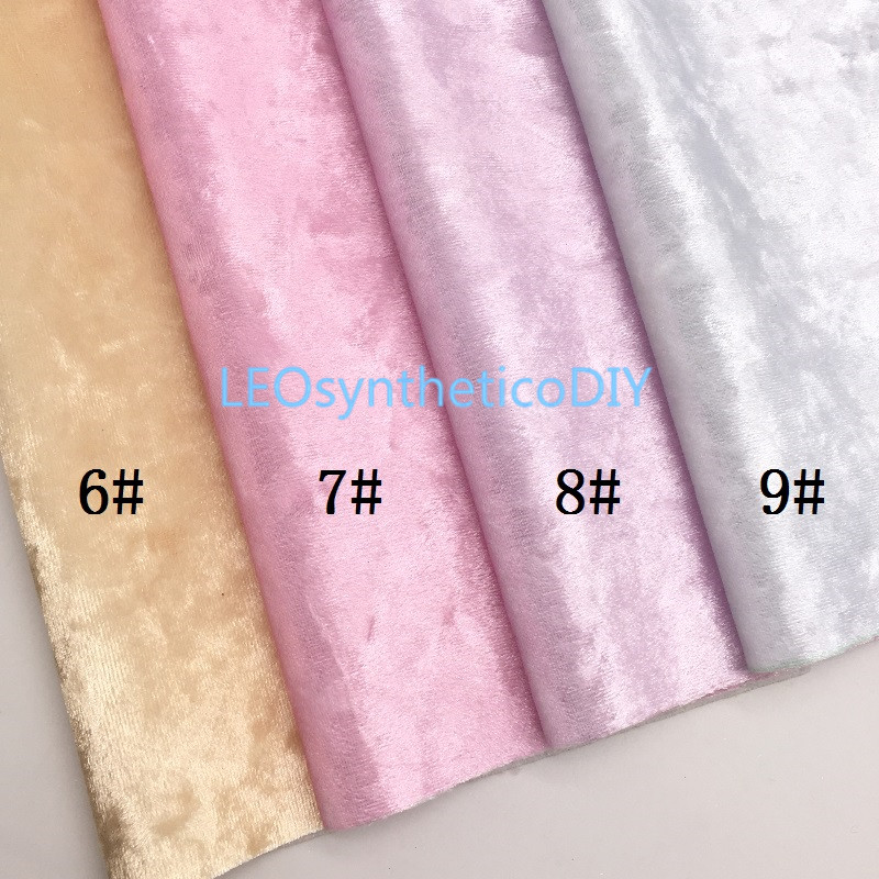 Leosyntheticodiy pastelfarver knust fløjl blødt stof til sløjfer gør 21 x 29cm 6 s 16
