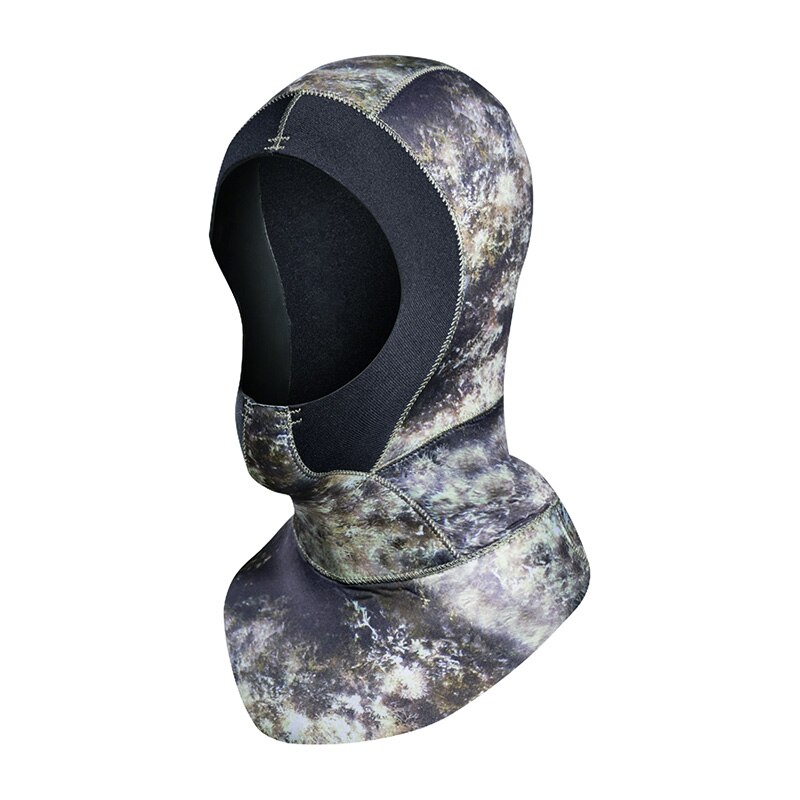 SBART 3mm Neoprene Diving Hood - Ear Protection Snorkel Swim Cap for Men Women: Camo / XL