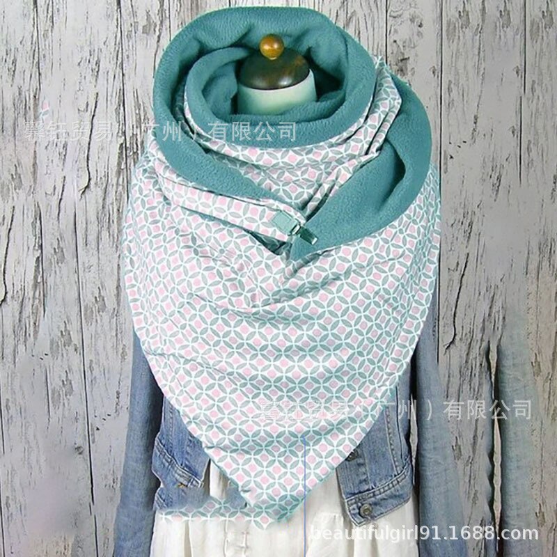 Écharpe Triangle Grande Femme - Imprimé Fleuri Multicolore - Occasion Légère - Accessoire Printemps été