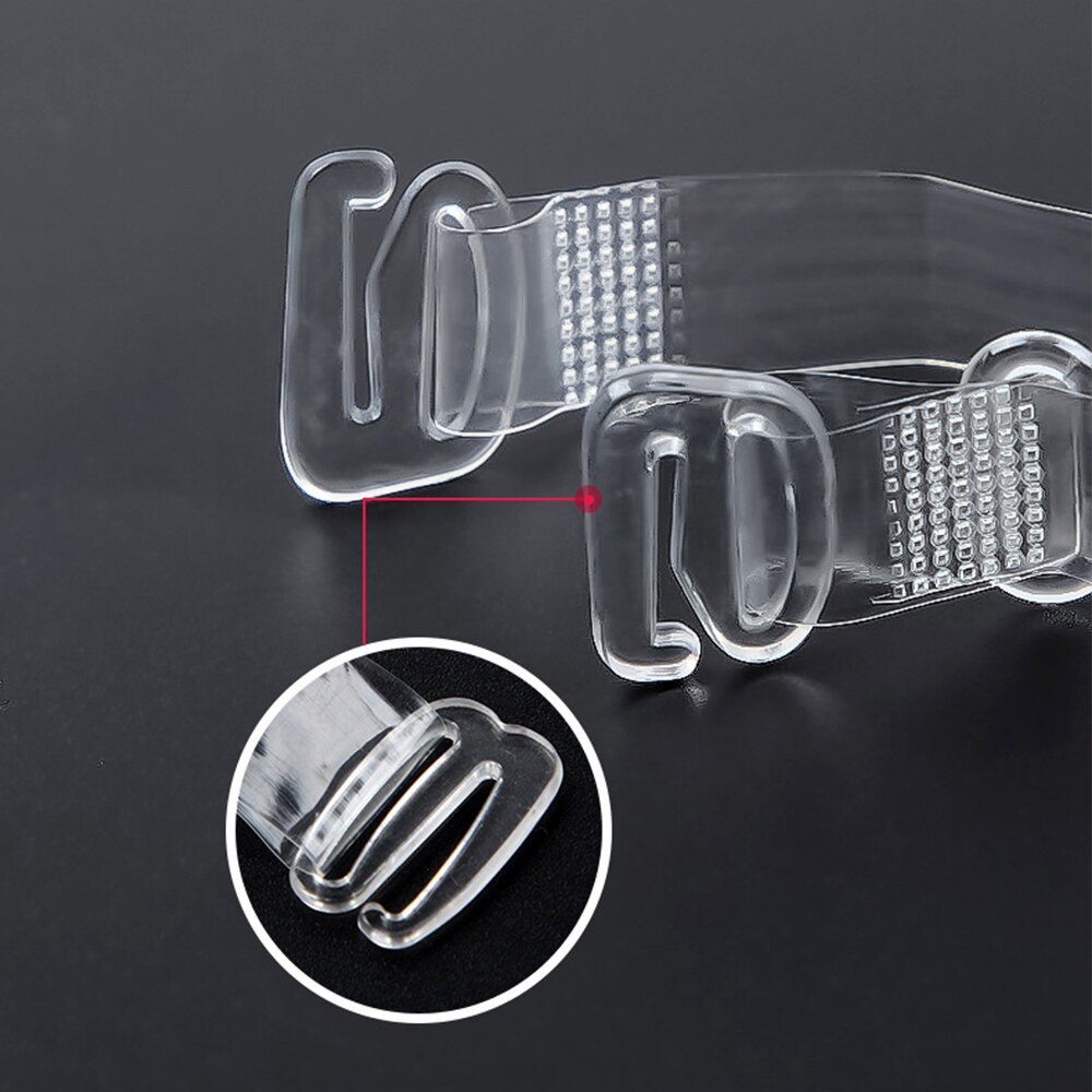 Hög elastisk transparent bh underkläder rem justerbar osynliga klara kristall axelband antyder tillbehör