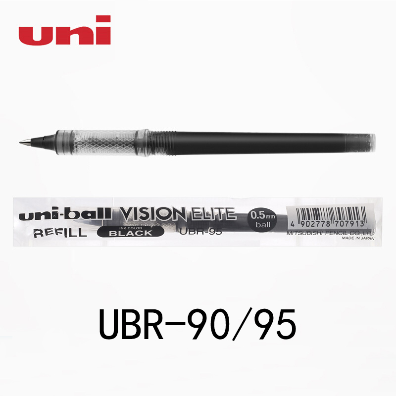 3/6/12pcs Japan UNI Refill UBR-95/UBR-90 Water-based Pen Refill 0.8/0.5mm for UB-205/UB-200