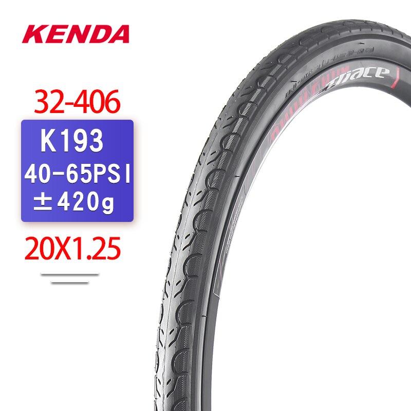 Kenda Fietsband 20 Inch 20*1.25/1.35/1.5/1.75/1.95/2.0/2.125 staaldraad 20*1 1 / 8 Klein Wiel Vouwfiets Band: K193 20X1.25