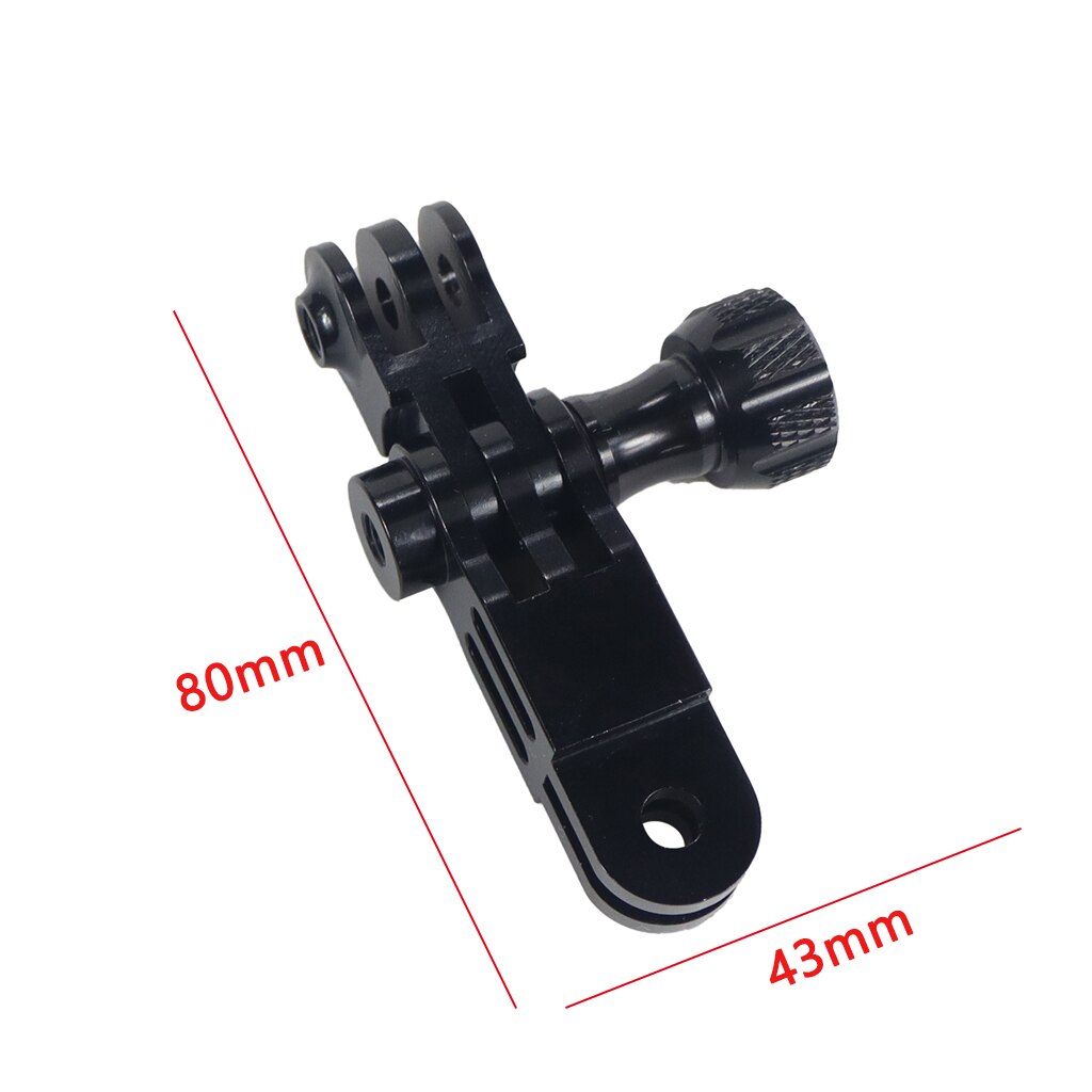 Adattatore per montaggio su braccio a tre vie in alluminio CNC per GOPRO Hero10 9 8 7 6 1 2 3 + 4 5 Session /Yi /SJcam /EKEN /Sony Action cam: Black w short screw