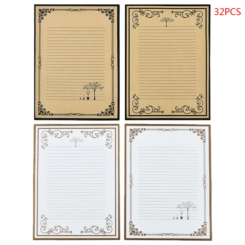 32pcs/pack Retro Writing Letter Stationery Romantic Chinese Style Lace Letterhead Note Paper