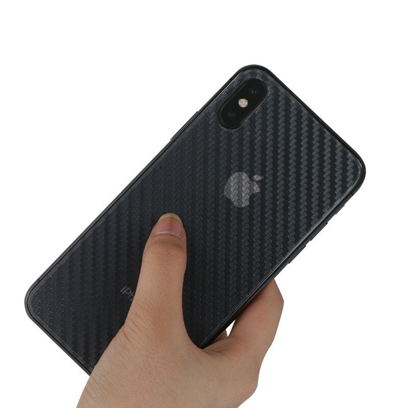 Carbon Fiber Film Mobile Phone Sticker For Apple iPhone XS Max 7 Plus 8 6 6S 5 5S X XR Back Pegatinas Adesivos Accessories EEMIA