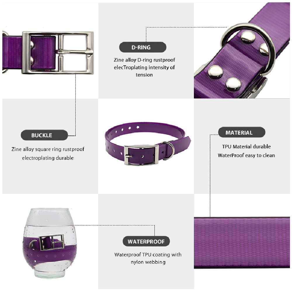 Grote Hond Kraag Verstelbare Tpu Duurzaam Waterdicht Huisdier Halsband Voor Puppy Strap Pure Kleur Hond Accessoires