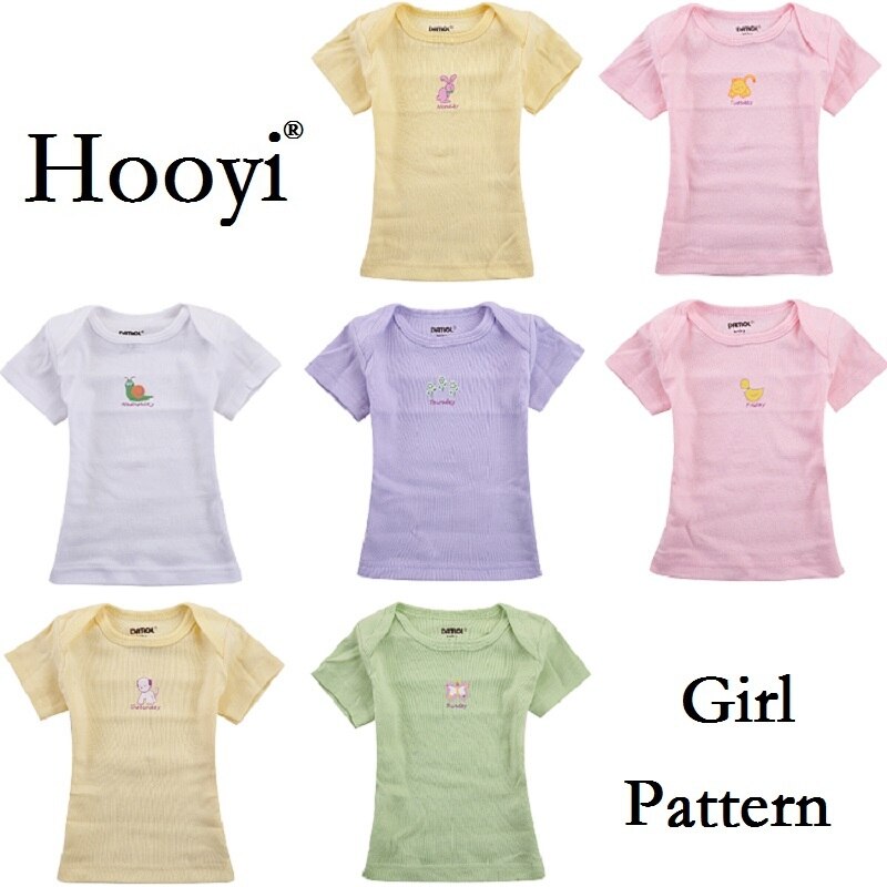 Hooyi Neugeborenen T-Shirts Baby Jungen Kleidung Mädchen Tops Montag Bis Sonntag 100% Baumwolle Weiche Woche Tägliche Babys Tees Shirts T hemd: Girl