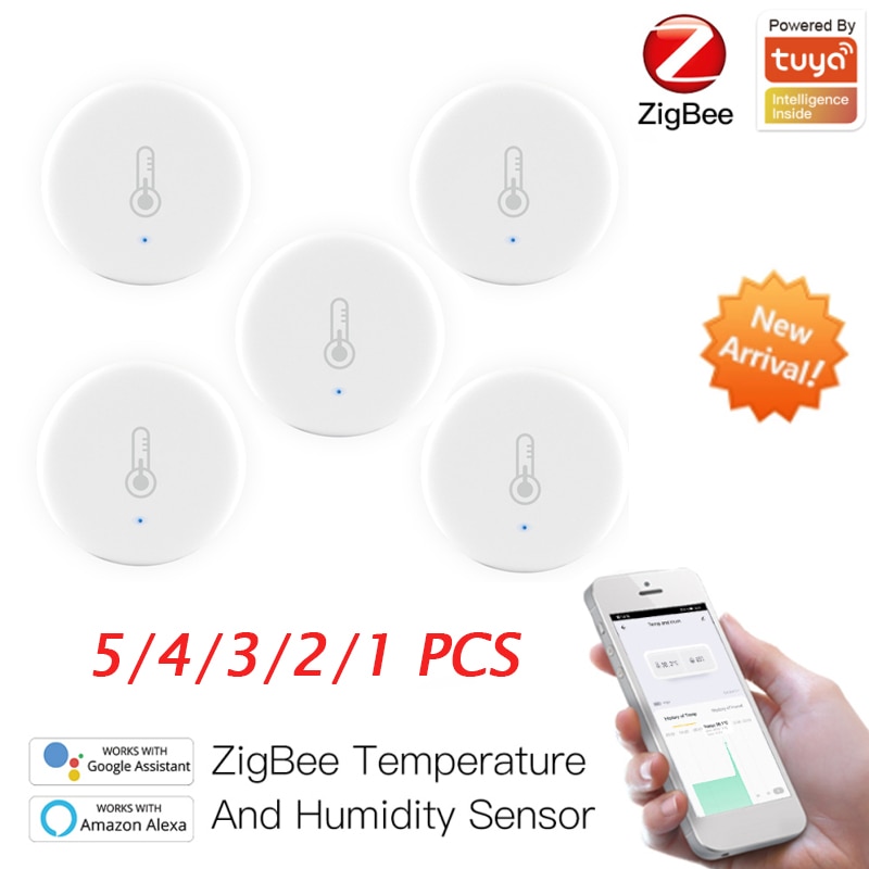 Tuya Temperature Humidity Sensor Environment Air Pressure Smart Home Smart Life Zigbee Wireless Control Work Smart Home