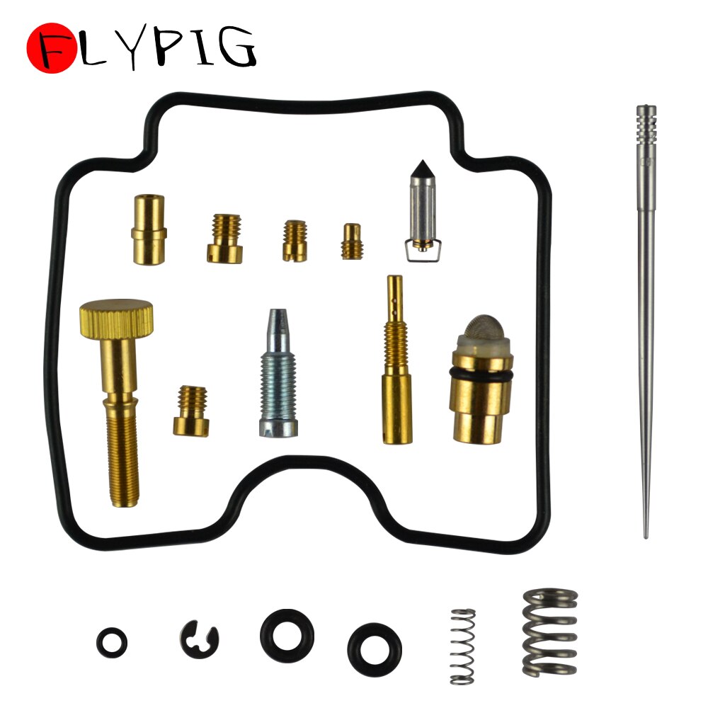 FLYPIG 18 piezas carburador Kit de reconstrucción en carbohidratos juego de reparación para Polaris depredador 500, 2003-2007