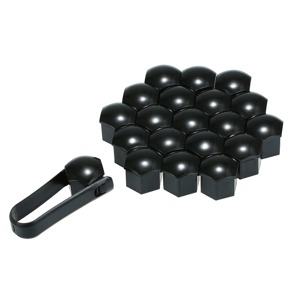 19Mm 20Pcs Universele Auto Wielmoer Covers Rood/Blauw/Groen/Grijs/Geel/Paars lug Moer Caps Schroef Protector Cover Wiel Moer Bout: Grijs