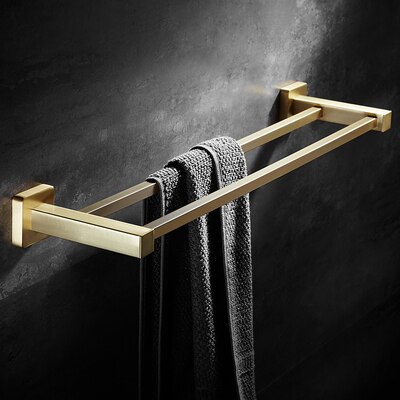 Bathroom Accessories Set Solid Brass Towel Bar/Rack Tissue Rack Toilet Brush Holder Corner Shelves Bath Hardware Brushed gold