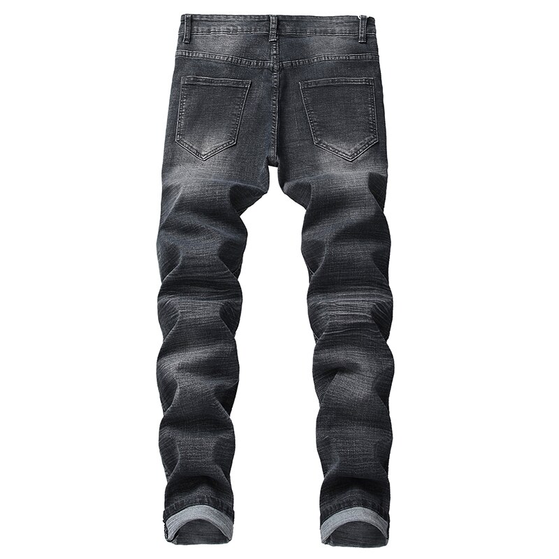 Elara Men's Jeans Slim Fit Pants Biker Jeans Chunkyrayan