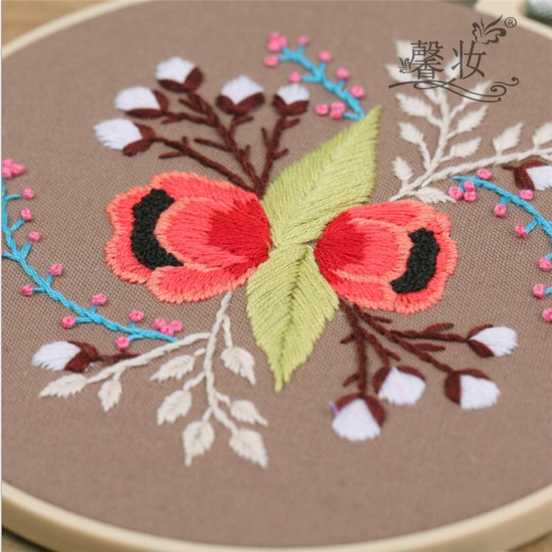 Conjunto de cintas bordadas DIY con flores de estilo europeo para principiantes, Kit de costura de cobertizo bordado, artesanía de punto de cruz, decoración cosida a mano