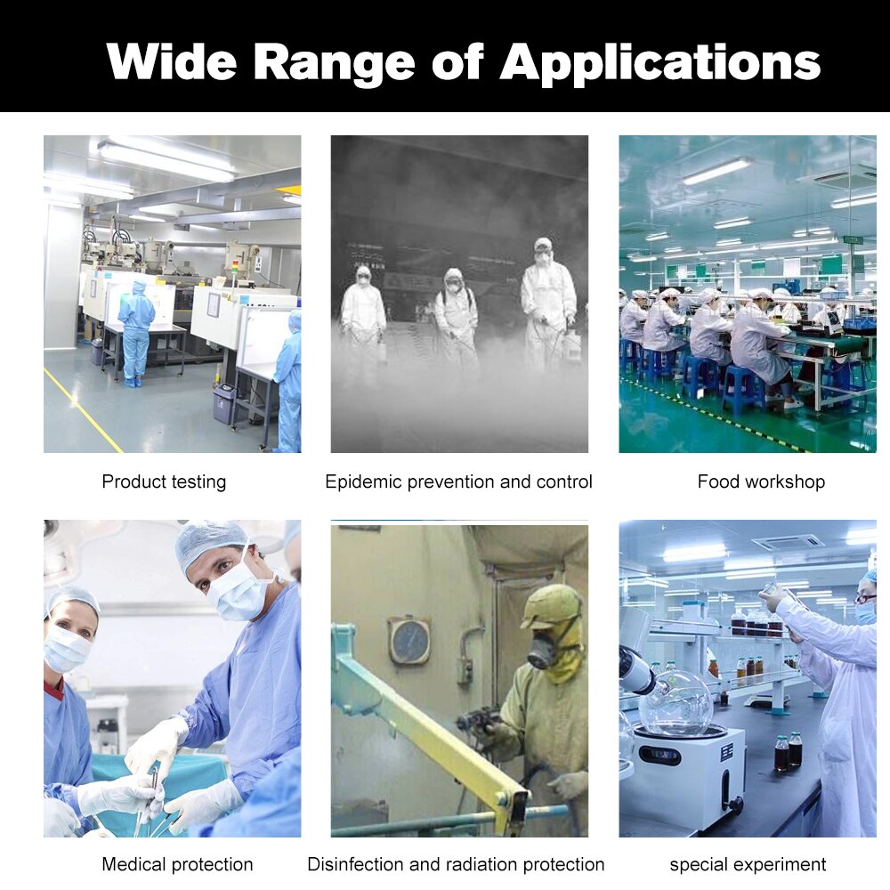 Hooded protective clothing Antibacterial Anti-Virus Suit Prevent Invasion of Virus Staff Protective Clothing Dust-p