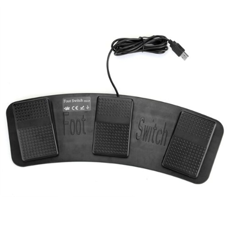 Fs3-P Usb Triple Voetschakelaar Pedaal Controle Toetsenbord Muis 3 Pedalen Simuleren Elke Sleutel Op Toetsenbord Combinatie Sleutel Hid Usb schakelaar