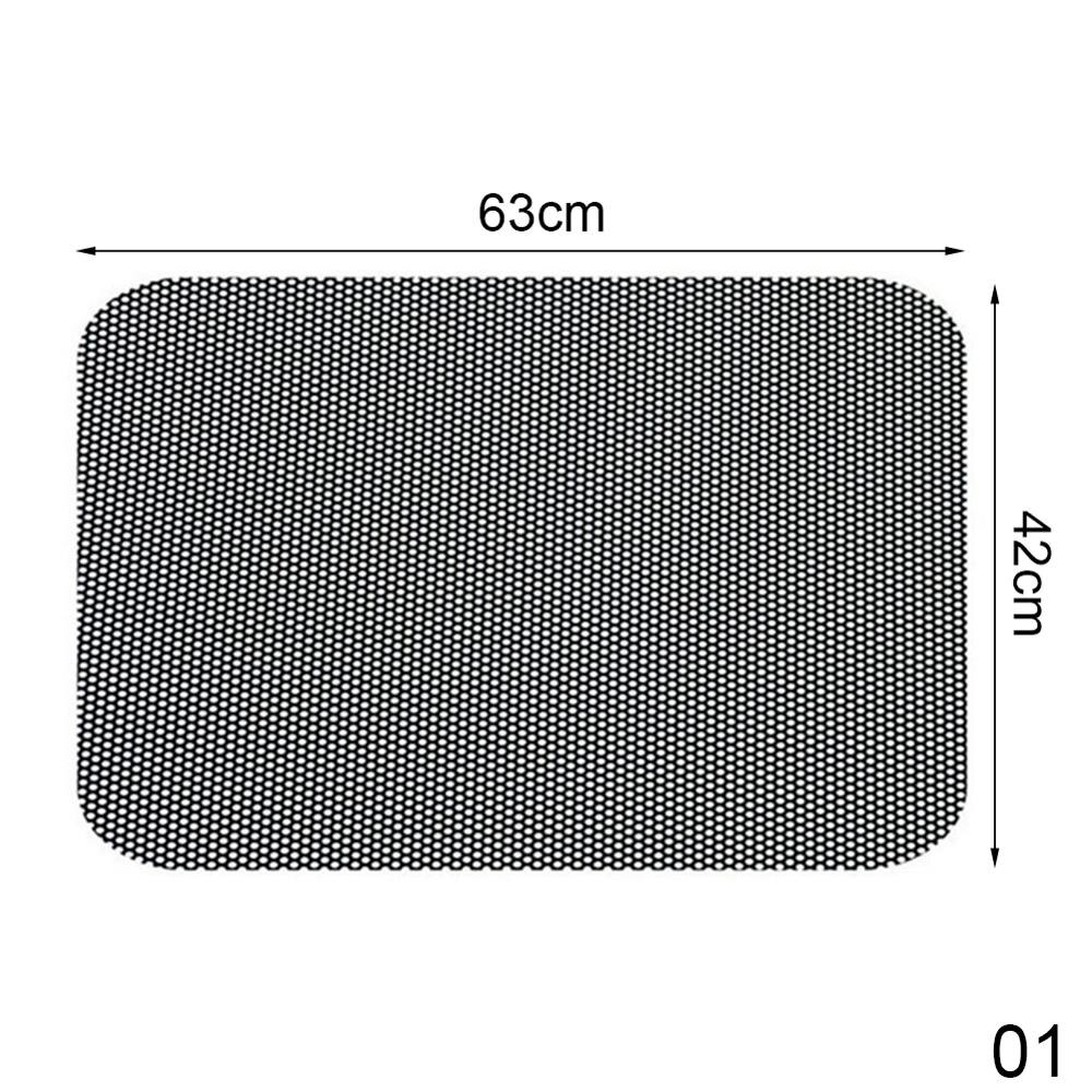 2 stk bil solskærme film solafskærmning rudeafdækning pvc solafskærmning siderude skærm med små huller: 63 x 42cm