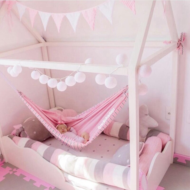 Enfants coton dessin animé hamac balançoire bébé hamac pour berceau enfant hamac balançoire bébé chaise à bascule intérieur extérieur suspendu panier
