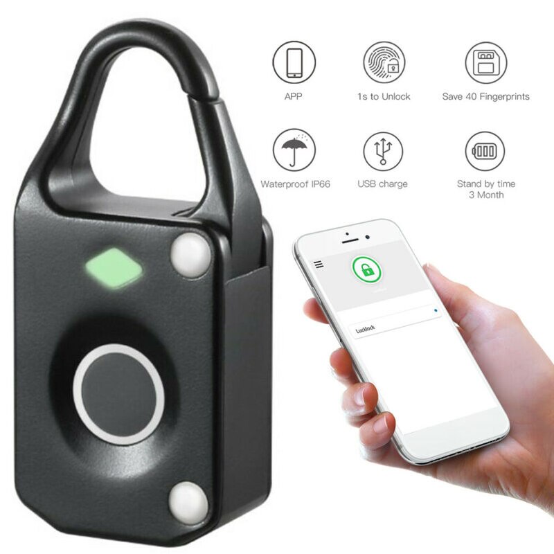 Bluetooth Fingerprint Smart Keyless Lock Bluetooth APP In Phone Anti-Theft