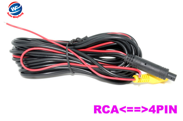 6 Meters RCA-4PIN Or RCA-RCA Video Cable For Car Parking Rearview Rear View Camera Connect Car Monitor DVD Trigger Cable: Brown
