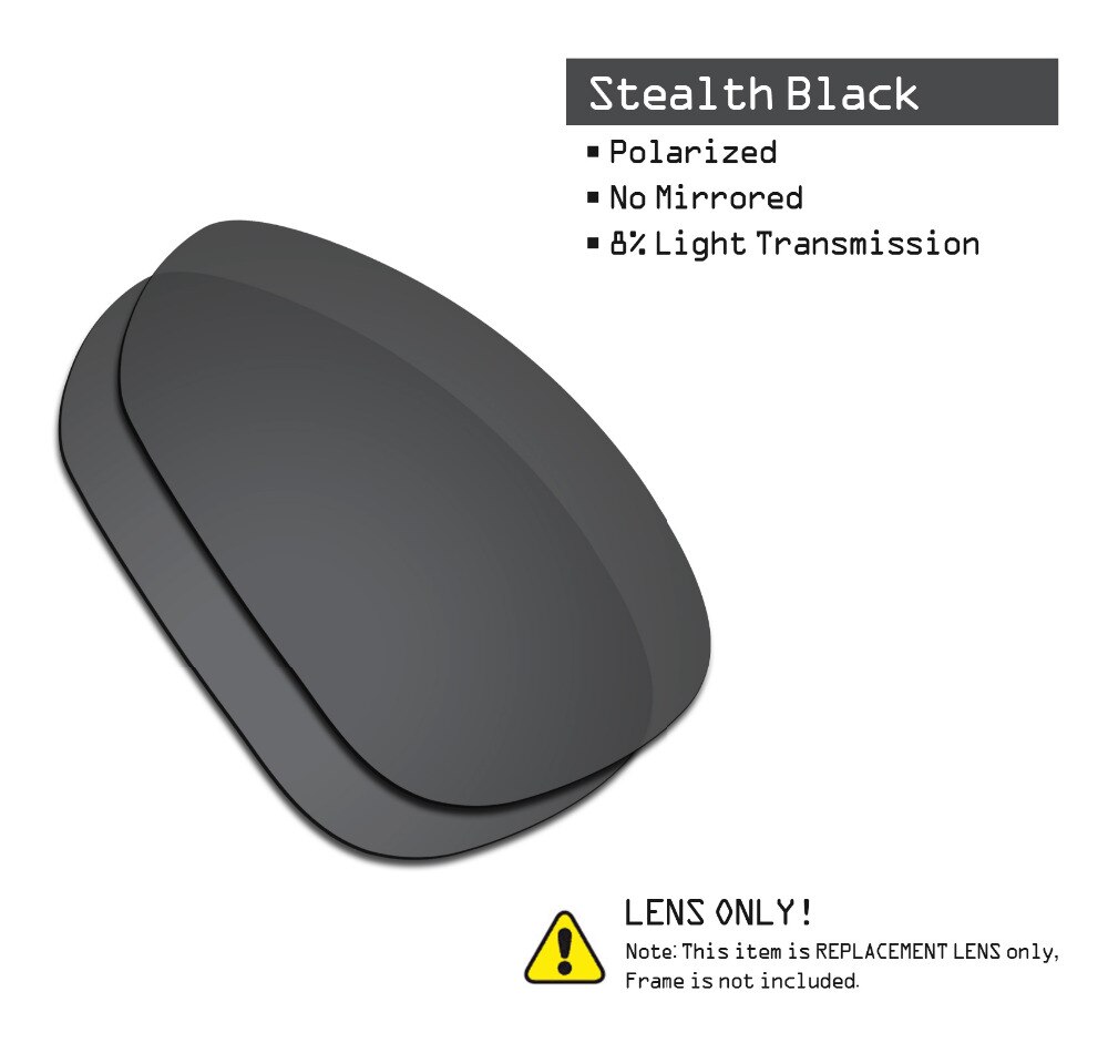 Smartvlt 2 par polariserte solbriller erstatningslinser til oakley crosshair 1.0 (2005)  skjult svart og ravbrun