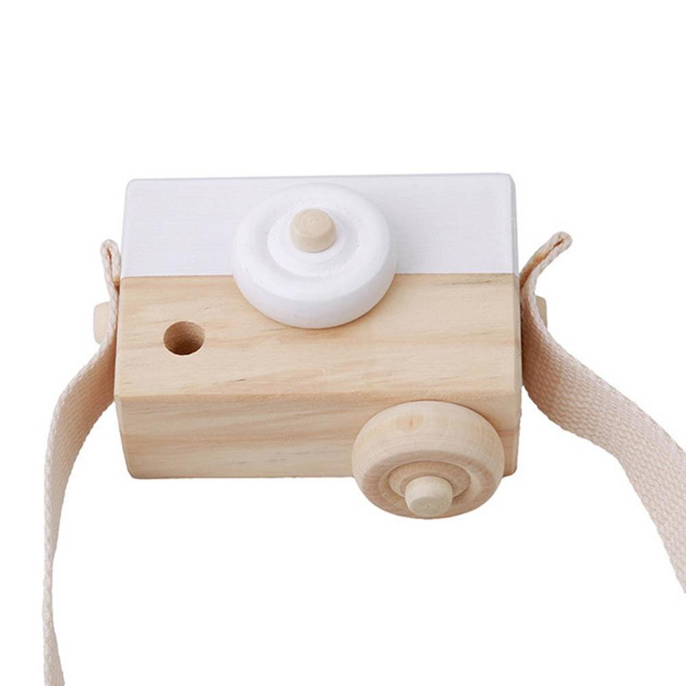 Cámara de madera, juguete para niños, para bebé, cuello de madera, decoración para habitación, fotografía-17 NSV775: Blanco
