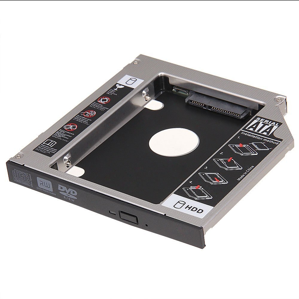 Support disque dur 2.5 pouces SATA 2nd HDD HD 12.7mm universel CD DVD-ROM