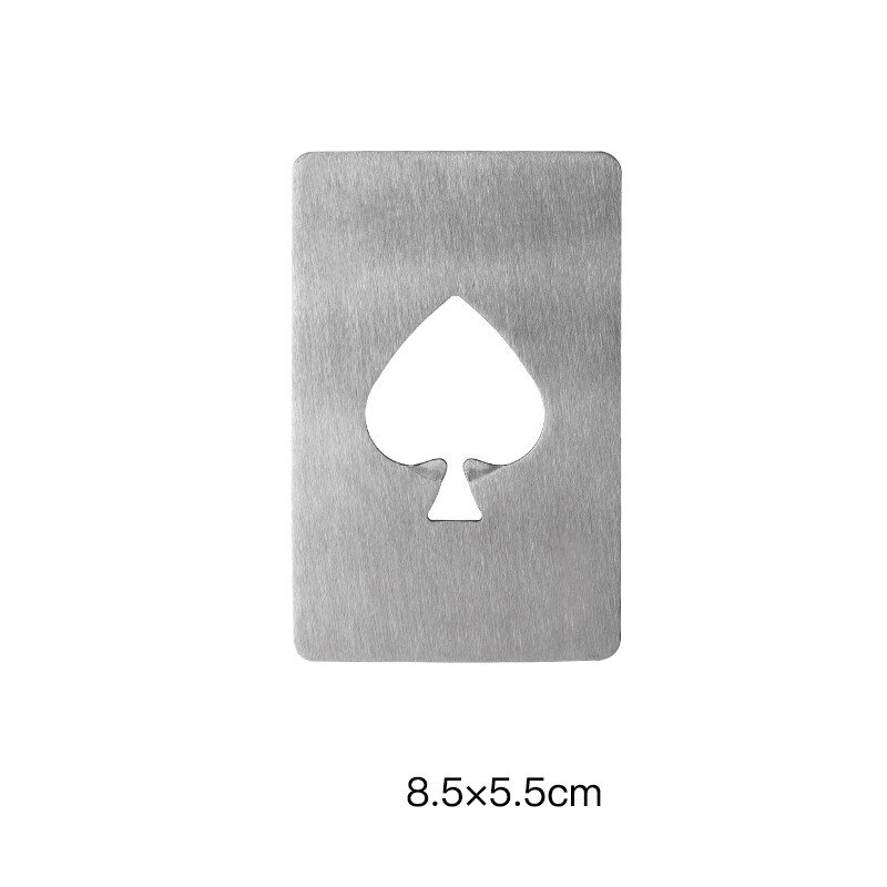 Cool svart pokerkort ölflasköppnare rostfritt stål bröllopsfest bankett souvenirer kök mat bar verktygsbord: J -8-703