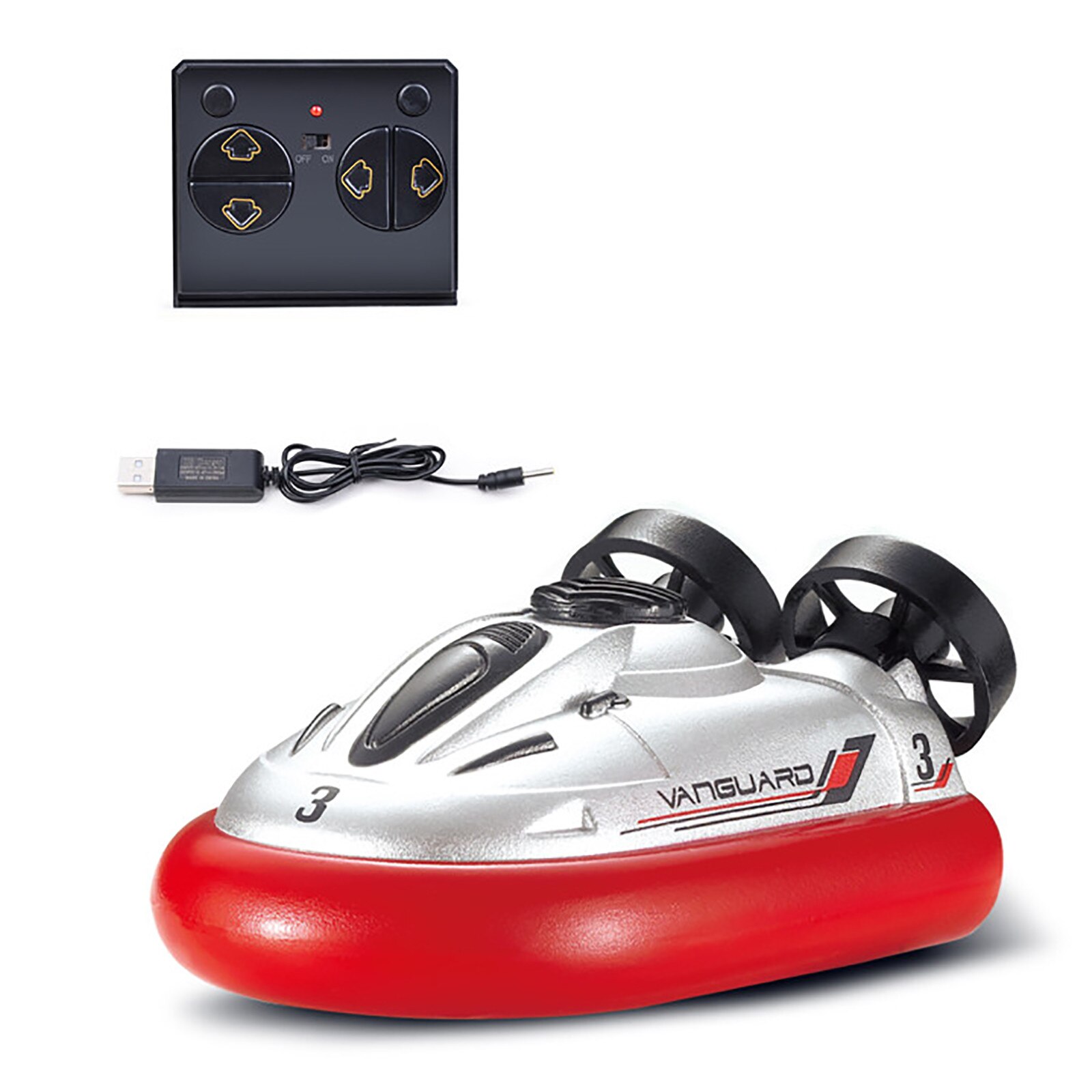 Kinderen Elektrische Opblaasbare Boot Speelgoed Mini 2.4G Draadloze Hovercraft Elektrische Afstandsbediening Speedboot Elektrische Water Speelgoed: Black