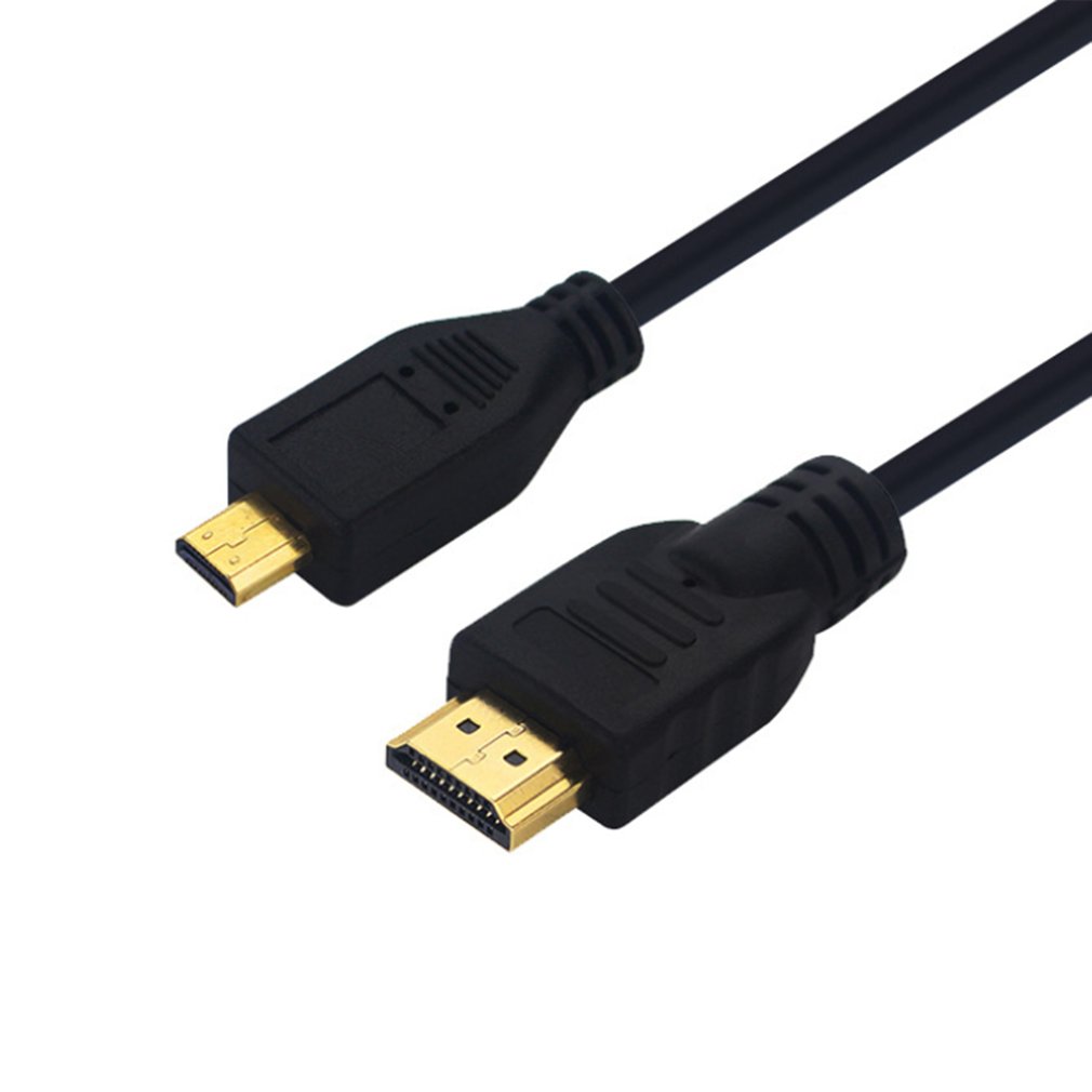 Black Micro HDMI To HDMI Cable 1.5M 4K for Raspberry Pi 4 Model B Model B Micro HDMI To HDMI Cable Adaptor